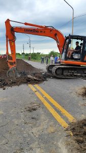 Intervención vial ante las lluvias en el sur provincial